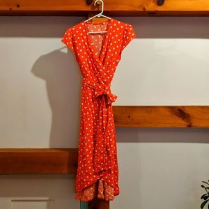 Boden Antonia High Low Wrap Midi Dress size 6